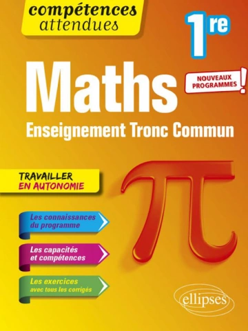 Thomas Petit - Maths 1re - Enseignement tronc commun Programme