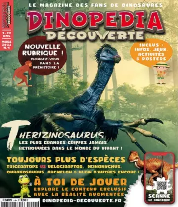 Dinopédia Découverte N°4 – Mars 2022