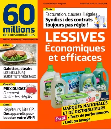 60 Millions De Consommateurs N°583 – Septembre 2022