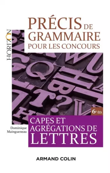 Précis de grammaire pour les concours.6e.éd